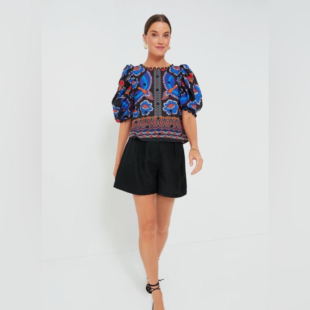 Anthropologie Farm Rio Multicolor Patterned Blouse